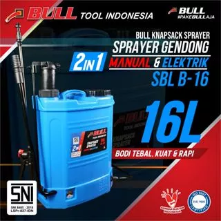Bull knapsack sprayer manual dan elektrik sprayer gendong 16L SBLB-16