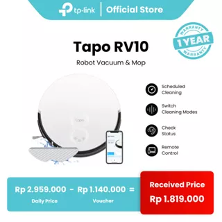 Robot Vacuum Cleaner TP-Link robot pembersih lantai vacum cleaner robot Vacuum&Mop Combo Tapo RV10 PLUS / RV10 / RV10 Lite Tapo RV10 Series Strong Power Suction Vacuum