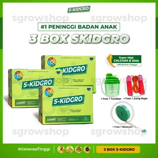 S-KIDGRO Susu Peninggi Badan Untuk Anak Terbaik isi 3 Box