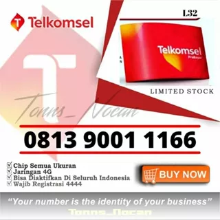 Kartu Perdana Nomor Cantik Simpati Telkomsel 9001 1166