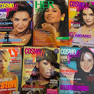 Majalah Fashion, Majalah CosmoGirl, Majalah GoGirl, Majalah Her World, Majalah Estetica, Majalah Ultimate, Dll.