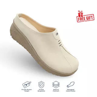 [FREE GIFT] Raindoz - RAH 004 Sandal Selop Casual Wanita Synthetic Original Cream