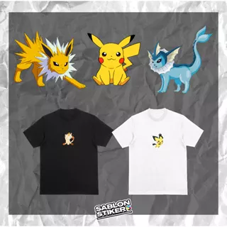 SABLON STIKERR DTF LOGO TEMA POKEMON VOL.1