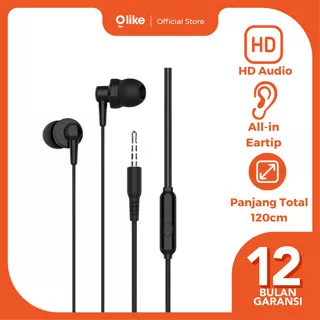 Olike Wired Earphone Headset Half In Ear Full HD Audio Headphone Handsfree Garansi Resmi 12 Bulan Q11 NEW