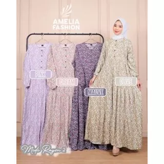 GAMIS RAYON AMELIA, DRESS RAYON , GAMIS RAYON AMELIA, AMELIA FASHION, Gamis Rayon viscose motif Mawar ori amelia, gamis amelia