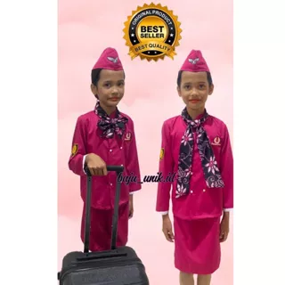 BAJU PRAMUGARI ANAK TK SD/KOSTUM PRAMUGARI ANAK/BAJU PROFESI ANAK TK SD/BAJU KARNAVAL ANAK/BAJU AGUSTUSAN ANAK PEREMPUAN