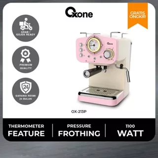 Oxone OX213 Mesin Pembuat Kopi Coffee Maker Espresso Machine Pink/Green