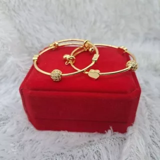 Gelang Bangkok bangle Anak krincing lapis emas anti karat