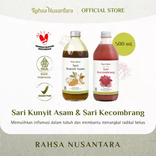 Bundle Sari Kunyit Asam 500mL & Sari Kecombrang 500mL By Rahsa Nusantara