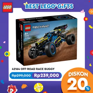 LEGO Technic 42164 Off-Road Race Buggy Building Set Toys (219 Pieces) Mainan Balok (8 Tahun+)