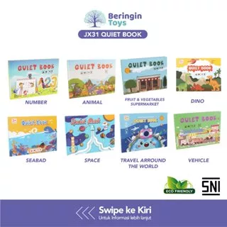 Beringin Toys Mainan Edukasi - Quiet Book / Busy Book / Mainan Montessori / Montessory Book / Mainan Bongkar Pasang / Buku Kreatif Montessori