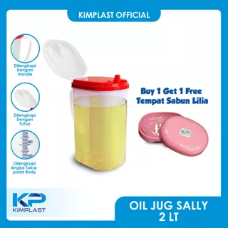 KIMPLAST Oil Jug Sally 2 Liter Free 1pcs Tempat Sabun Lilia (BUY 1 GET 1)