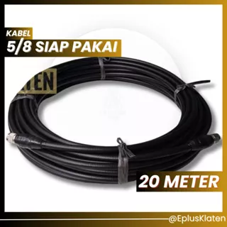 Kabel Coaxial Heliax 5/8 LDF4 20M Siap Pakai RIG Konektor PL Male K122