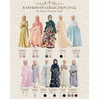 Gamis Muslim Anak Perempuan Saeeda dan Naima Original Kualitas HappyPrincessHijab