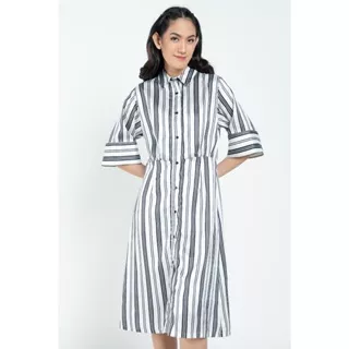 URBAN&CO Fashion - Striped Shirt Dress - V611 - G21