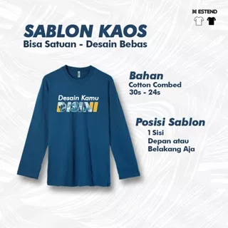 Custom Kaos Satuan dengan Desain Suka Suka / Kaos Lengan Panjang / Baju Sablon Satuan Desain Bebas / T-Shirt Custom / Kaos Polos