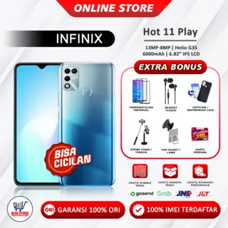 Infinix Hot 11 Play ram 4/64Gb ram 3/32Gb Garansi Resmi