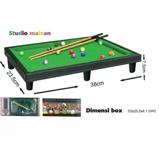 MAINAN EDUKATIF OLAH RAGA BILLIARD SET MEJA BILLIARd MINI PORTABLE SNOKER GAME bilyar game