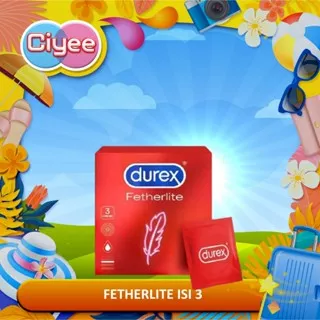 Kondom Durex Fetherlite Isi 3 Pcs / Kondom Extra Tipis / Durex Condom / Ciyee