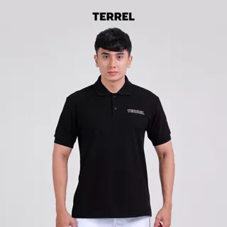 Terrel Polo Tennis T-shirt Black Man Olahraga Sports