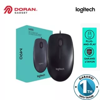 Logitech Mouse Optical Wired M90 | Mouse Kabel Logitech Original - Garansi 1 Tahun