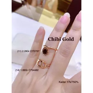 Cincin emas italy emas 750 kadar 17K CIT0767 - chibi gold