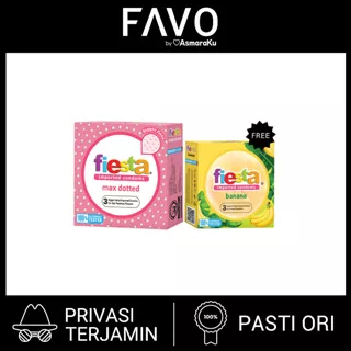 Kondom Fiesta Max Dotted - 3 Pcs | Free Fiesta Kondom Banana - 3 Pcs