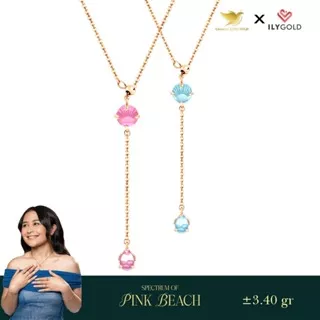 NECKLACE ILY GOLD SERIES SPECTRUM OF PINK BEACH TWO SIDE (SERUT) 8K