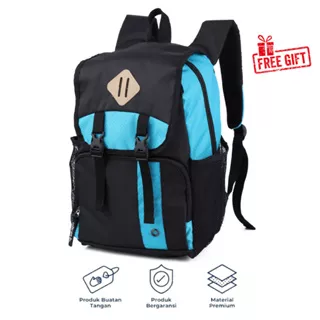 Catenzo Junior - CST 275 Tas Anak Laki-Laki Original Dinir Hitam Kombinasi Ransel Sekolah Kantong Anak-anak Cowok Pria Ori Black Colour Terlaris Terbaru Termurah Kids Bag Fashion Best Seller