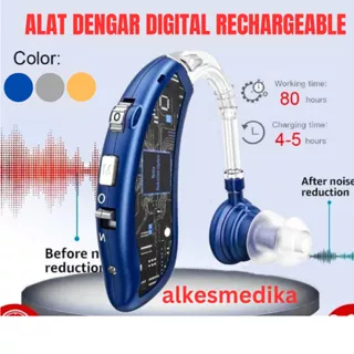 Alat Bantu Dengar Digital Telinga Orang Tua bisa di Cas Terbaik Hearing Aid Rechargeable Up to 50 Jam