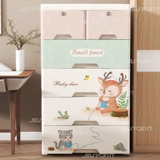 SX(SBY) Lemari Pakaian Anak 50CM S92/Lemari bayi Plastik / Plastic Storage Cabinet Lemari /Laci Plastik