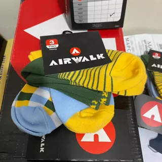 Sock Kaos Kaki Airwalk Original Boy Jr Quarter 3Pcs