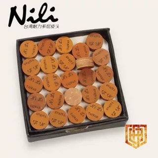 NILI Expert Cue Tip Billiard 14 Mm Brown - Eceran 1 Pcs