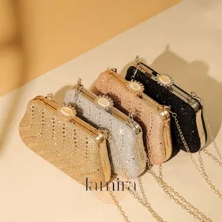 Tas Pesta Wanita T23697 Clutch Import Mewah Dompet Glitter untuk Seserahan Tas Jinjing Cantik Blingbling Kondangan Hand Bag Sling Bag Perempuan