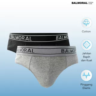 BALMORAL Daily Celana Dalam Pria 2 Pcs Cotton Blend Underwear Men's Brief's BR-16