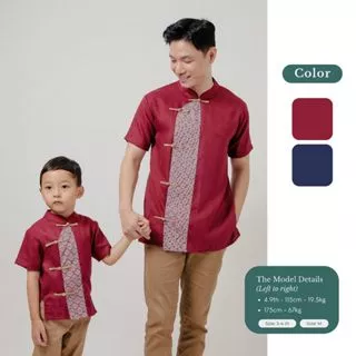 CNY 2024 - ZIEL KIDS The New Kai Cheongsam / Cheongsam Anak Laki-Laki / Pakaian Anak Laki-Laki / Baju Imlek Anak Laki-Laki / Pakaian Couple Boy & Dad / Pakaian Couple Ayah Dan Anak / Cheongsam / Imlek / Lunar New Year / Chinese New Year