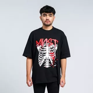Mnst | Kaos T-shirt Oversize | Black | Blood