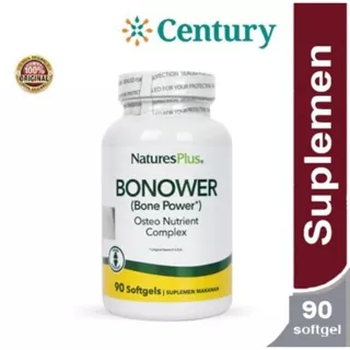 Natures Plus Bonower 90 Softgels/kalsium/Vitamin D/Boron/Suplemen tulang/tulang keropos/Osteoporosis