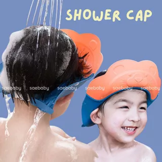 Topi Mandi Keramas Anak Bayi Balita Baby Shower Cap Mahkota Peralatan Penutup Pelindung Kepala Mandi Anak Bayi