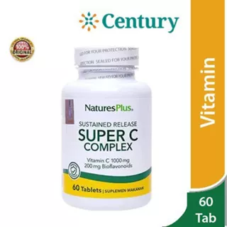 Natures Plus Super C Complex S/R60 Kapsul/Vitamin C/Daya tahan tubuh/Imunitas/antioksidan
