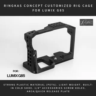 RINGKAS CONCEPT Customized Rig Cage Case LUMIX G85 With Accessory Mount For SmallRig Accessories Base Plate Quick Release Tripod Hotshoe Adapter Mount Coldshoe Case Kamera Panasonic LUMIX G85