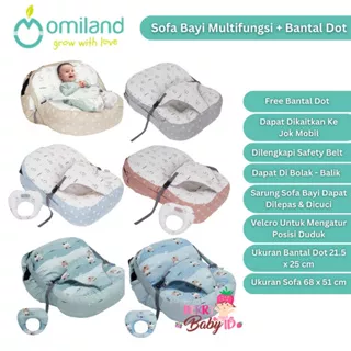 Berry Baby - Omiland Sofa + Bantal Dot Baby Bed Kasur Tempat Duduk Bayi Multifungsi