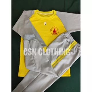 seragam olahraga tk & paud warna kuning abu muda | kaos olahraga tk paud | stelan olahraga