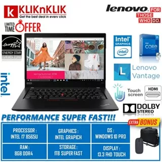 Laptop Lenovo X390 intel i7 8565U 8GB 1TB SSD 13.3 FHD TOUCH WIN10PRO original