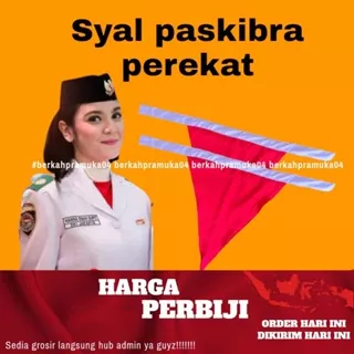 Slayer syal scraft merah putih segitiga paskibra