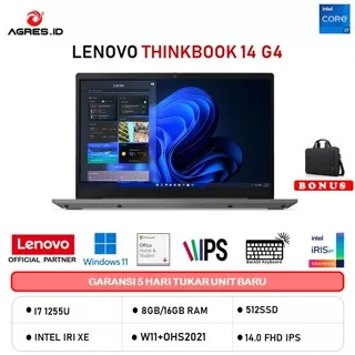 LENOVO THINKBOOK 14 G4 I7 1255 8GB 512GB W11+OHS 14.0FHD IPS BLIT 2/2/2 GRY -J0ID