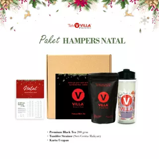 Teh Villa, Paket Hampers (1 Premium Black Tea + 1 Tumbler Bawang Merah Bawang Putih)