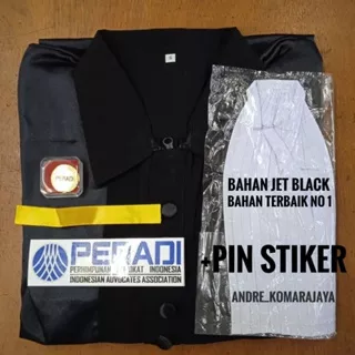 toga advokat pengacara jaksa bahan jet black terbaik tidak panas ready stock