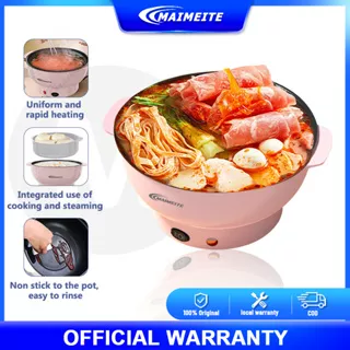 MAIMEITE Panci Listrik Multifungsi 4 Liter Panci Elektrik Electric Cooker Non Stick Panci Elektrik 20/24/28cm Cooking Pot Household Pan Frying