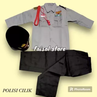 BAJU POLISI ANAK PAUD TK SD, BAJU KOSTUM ANAK PROFESI POLISI CILIK, BAJU POLISI ANAK BAJU KARNAVAL